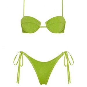 Triangl Mala Palm Sparkle Bikini Set